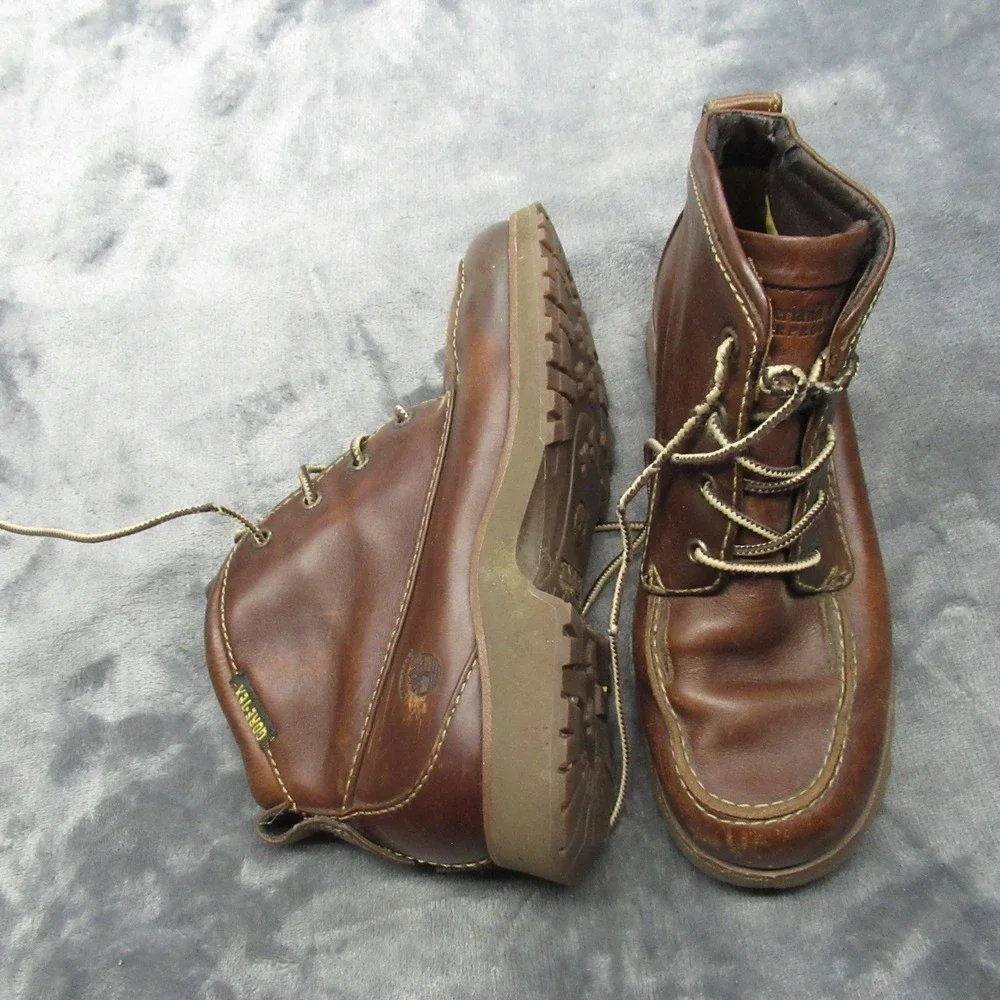 Timberland Men Boots 9M Brown Leather Waterproof Lace Hiking GTX Gore Tex VTG